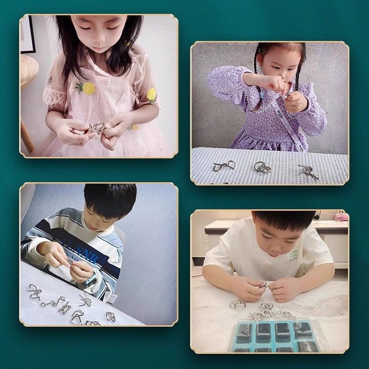 Lubanov puzzle s devet prstena – edukativna opuštajuća igra za djecu 7–14 godina, Friendly