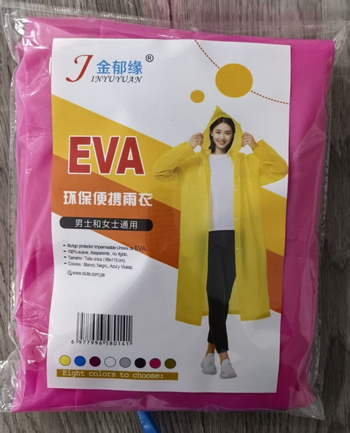 Planinski kišni pončo od PEVA, ojačan, unisex za odrasle, PVC vodootporni sloj