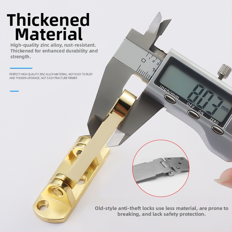 Hotelska brava za vrata protiv krađe, tijelo od cinkove legure, elektroplatirani završni sloj, Hengsheng