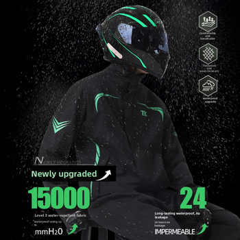 Motocyklové pončo na dažď pre dospelých, s rozdeleným dizajnom, prispôsobiteľné, nepremokavé