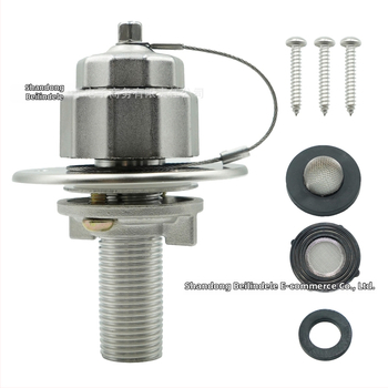 RV vízbeömlő visszacsapó szeleppel – teljesen fémből, rozsdamentes acél, RV víztartályhoz