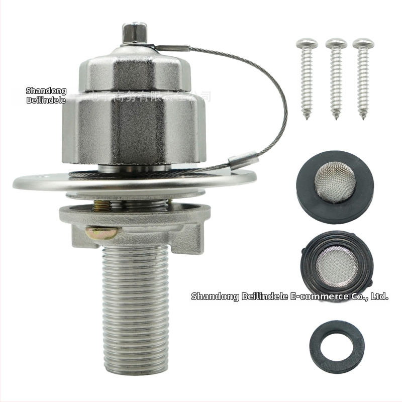 RV vízbeömlő visszacsapó szeleppel – teljesen fémből, rozsdamentes acél, RV víztartályhoz