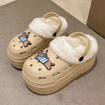 Crocs-stil svadbene sandale, visina povišenja 7-8 cm, debeli potplat, EVA gornji dio i potplat, okrugli vrh, protuklizno