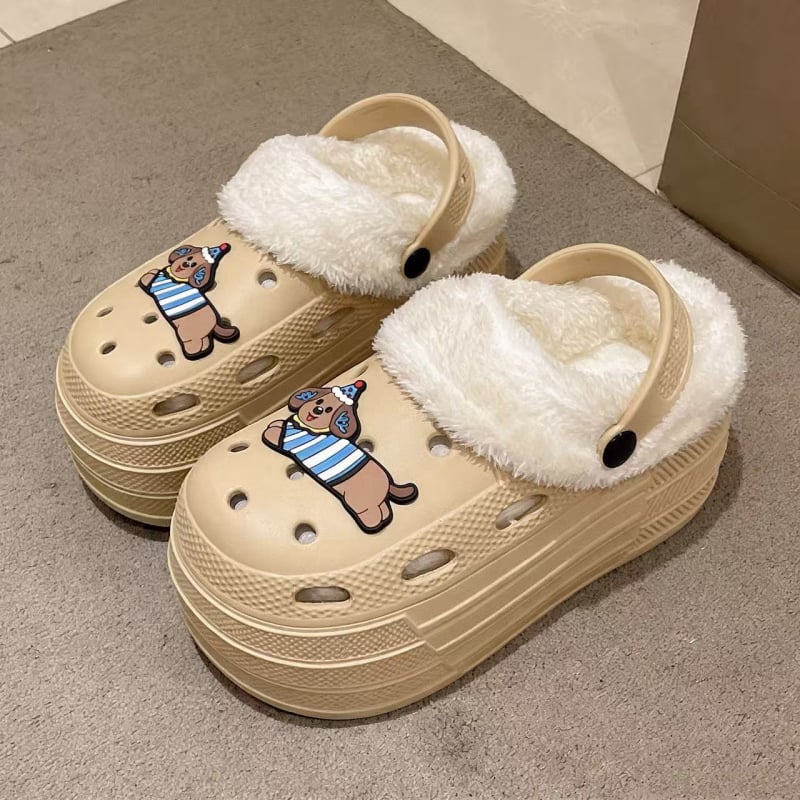 Crocs-stil svadbene sandale, visina povišenja 7-8 cm, debeli potplat, EVA gornji dio i potplat, okrugli vrh, protuklizno