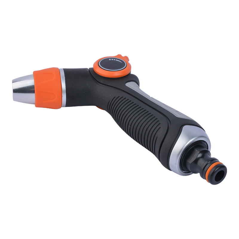 Pistol de apă de înaltă presiune cu supapă pentru degetul mare, cap din aliaj de aluminiu, mâner ABS — raza de pulverizare 8–15 m, pentru spălarea casei, udarea plantelor, spălarea podelelor