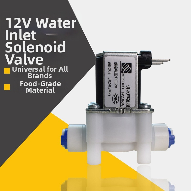 Solenoidový ventil pre čistenie vody, model 12V vstup vody, kapacita 100, značka Qinyongquan, pripojenie