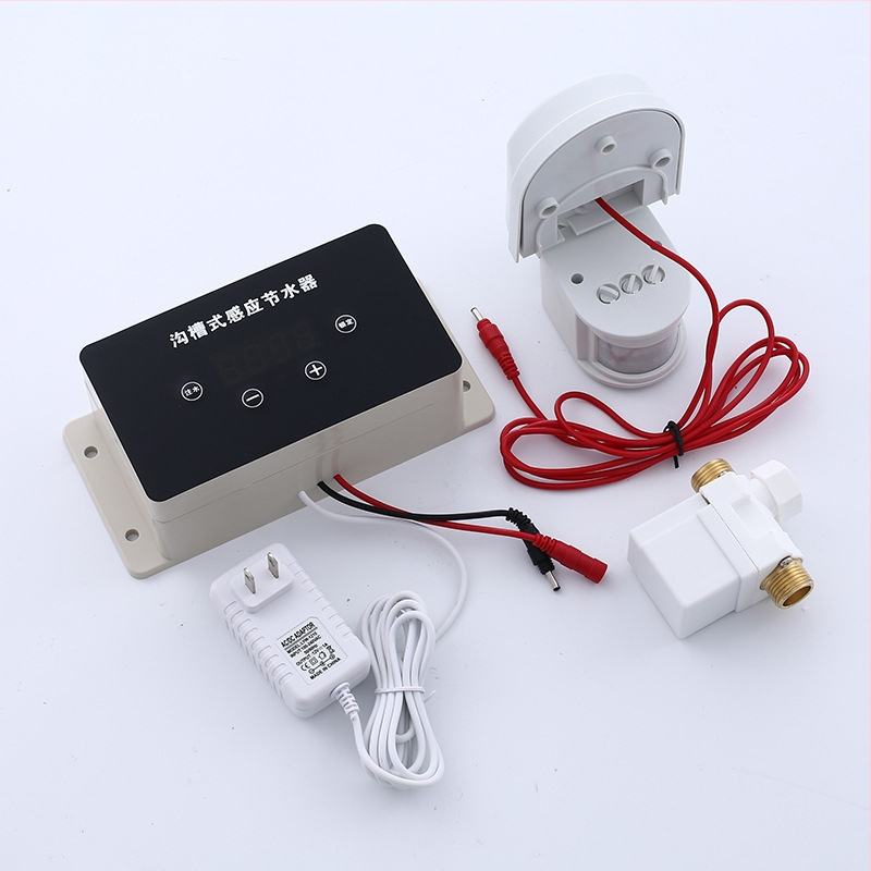 Toaletă publică cu senzor, spălare automată, detecție caneluri (Model 8230, alimentare 220V AC / ieșire inductivă 12V, DN15, carcasa ABS, personalizare)