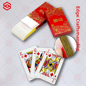 Κάρτες πόκερ με μεταλλική άκρη και χαρτί με πυρήνα; δυνατότητα προσθήκης λογότυπου; για διασκέδαση; κατάλληλες για ηλικίες από 14 ετών