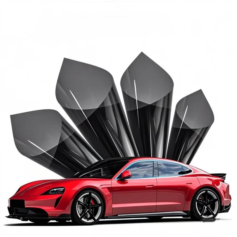 Слънчев филм за автомобилни стъкла – HD яснота, PET 2 mil, 6–75% светлопропускливост, 85–99% термична изолация, 99% UV защита, универсална съвместимост