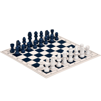 Chess Guard Τριών-σε-Ένα Πτυσσόμενο Ξύλινο Σετ Ταμπλό Σκακιού, Ντάμα, Τάβλι με 2,2-ίντσες Μη Μαγνητικά Πιόνια