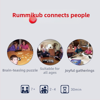 Επιτραπέζιο παιχνίδι - οικογενειακό λογικό παιχνίδι τύπου Ρουμίκουμπ για παιδιά 7–14 ετών, πλαστικά εξαρτήματα, διαδραστικό και πνευματικά ενισχυτικό