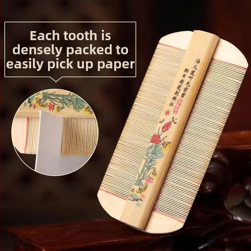 Bambusový hrebeň proti všiam s jemnými zubami pre deti a ženy – odstraňuje vši a vajíčka