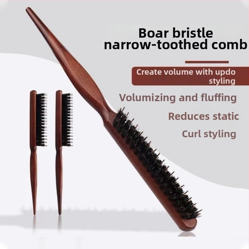 Három soros vaddisznó-szőrű hajkefe a stylinghoz és estélyi frizurákhoz