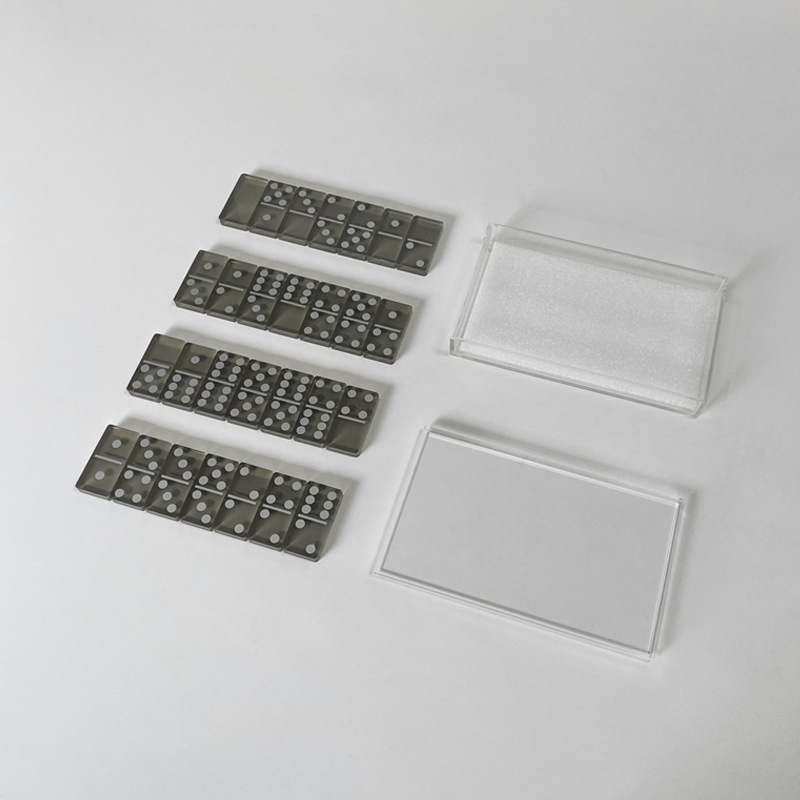 Akrilni domino set – edukativna igra za razvoj mozga, vida i kognitivnih sposobnosti – za uzrast 7–14 godina
