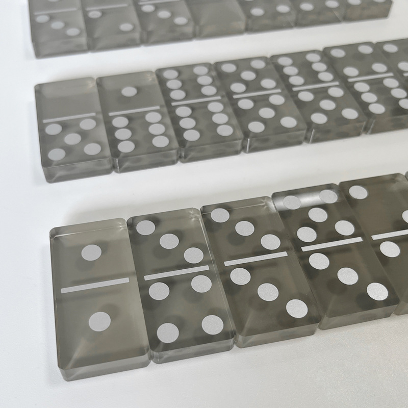 Akrilni domino set – edukativna igra za razvoj mozga, vida i kognitivnih sposobnosti – za uzrast 7–14 godina