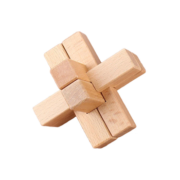 Ξύλινο παζλ Kongming/Luban Lock για ανάπτυξη λεπτών κινητικών ικανοτήτων και υπομονής – εκπαιδευτικό παιχνίδι, 4–6 ετών, προέλευση Zhejiang Yunhe