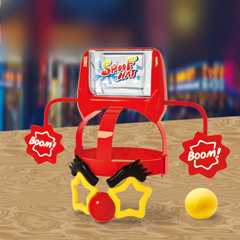 Παιχνίδι τραπεζιού για παιδιά με καπέλο κλόουν που ψεκάζει νερό, πλαστικό, διαδραστικό για γονέα και παιδί