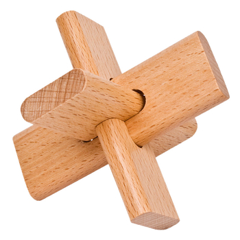 Kongming-Luban ξύλινο παζλ-κλείδωμα, 10 τεμάχια από beech, για ανάπτυξη αντίληψης, ηλικίες 7–14 ετών, Ding Ci