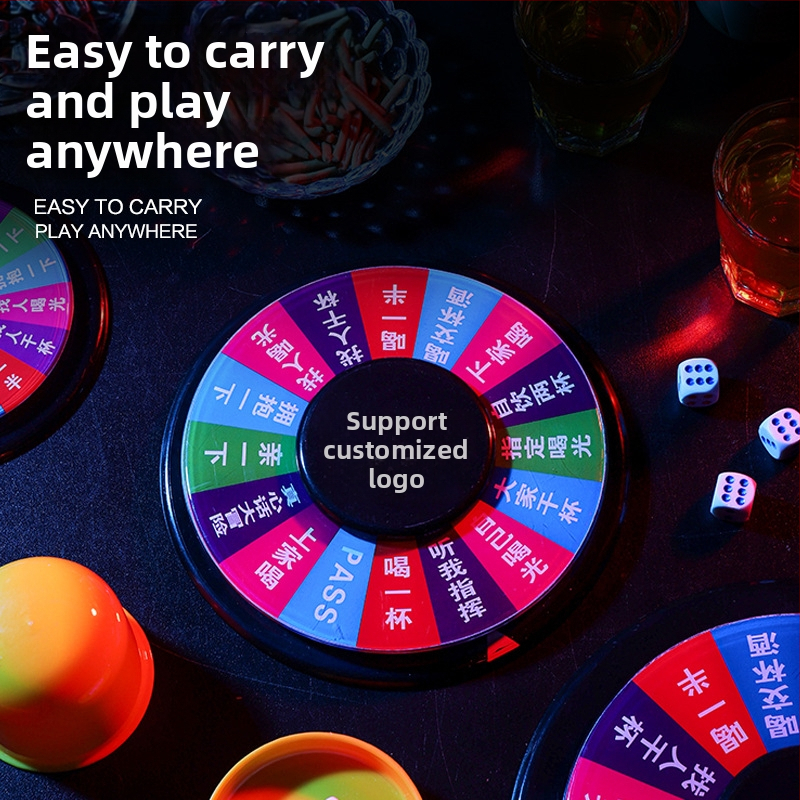 Ακρυλικός Τροχός Ποτών για Μπαρ και KTV — Διαδραστικό Διασκεδαστικό Παιχνίδι για Ηλικίες 15+, Κατάλληλο για Σκάκι και Παιχνίδια με Κάρτες