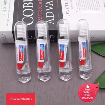 Periuța de dinți de unică folosință, pliabilă – set de călătorie cu pastă de dinți pentru uz casnic și în călătorii