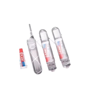 Periuța de dinți de unică folosință, pliabilă – set de călătorie cu pastă de dinți pentru uz casnic și în călătorii