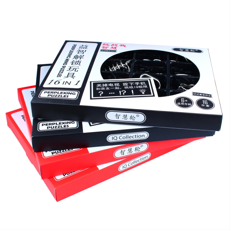 Kongming Lock — μεταλλικό παζλ με 16 τεμάχια και εννέα συνδέσμους — DIY φιλικό