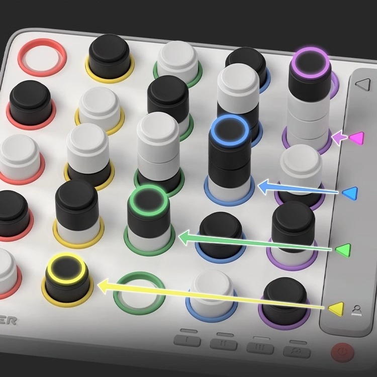 Giiker Rainbow Τεσσάρων σε σειρά Συναρμολογήσιμο εκπαιδευτικό παιχνίδι για παιδιά — ABS, 7–14 ετών, αναπτύσσει λογική σκέψη και χειρονακτικές ικανότητες