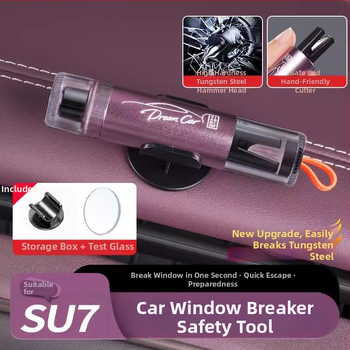 Ciocan de siguranță pentru geamul auto, compatibil Xiaomi Su7/Yu7 – 2 în 1 instrument de salvare, accesoriu interior