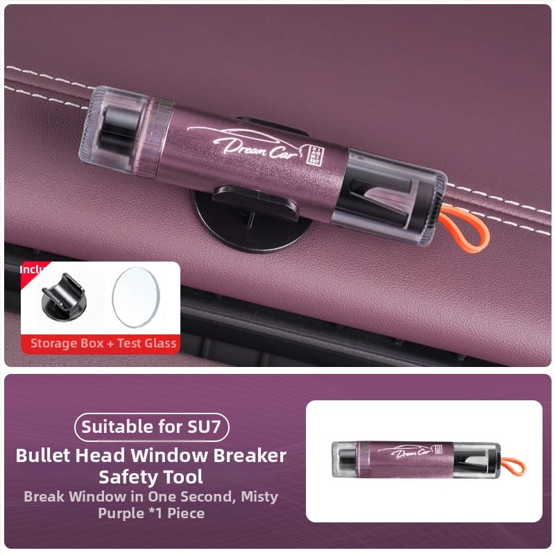 Ciocan de siguranță pentru geamul auto, compatibil Xiaomi Su7/Yu7 – 2 în 1 instrument de salvare, accesoriu interior