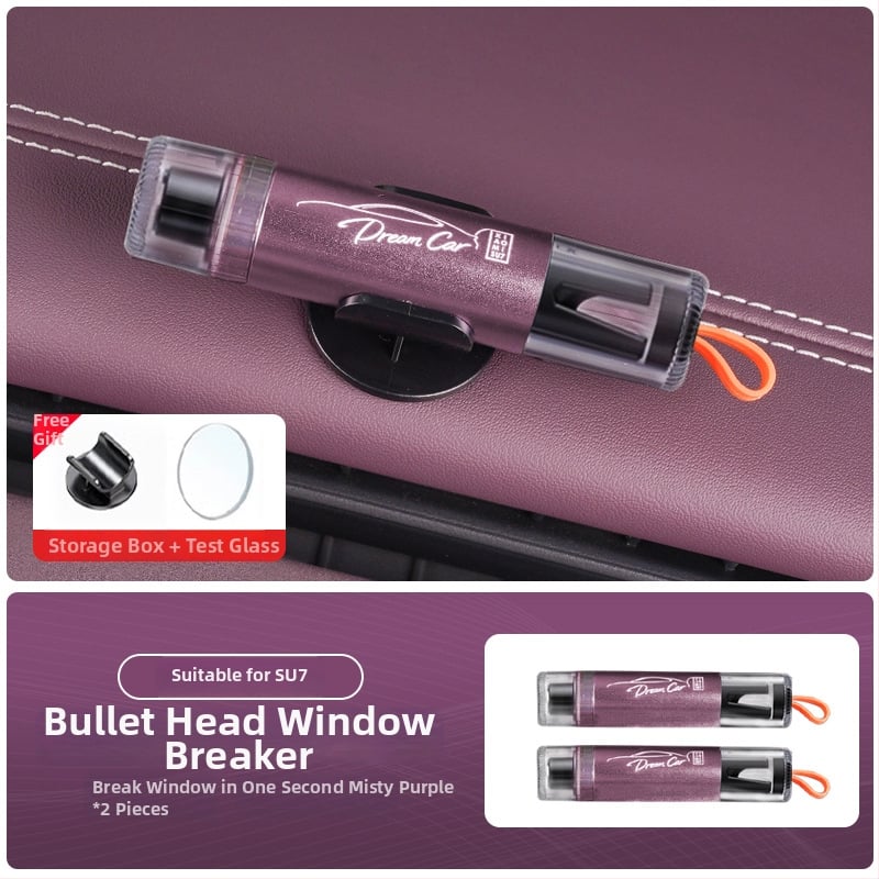 Ciocan de siguranță pentru geamul auto, compatibil Xiaomi Su7/Yu7 – 2 în 1 instrument de salvare, accesoriu interior