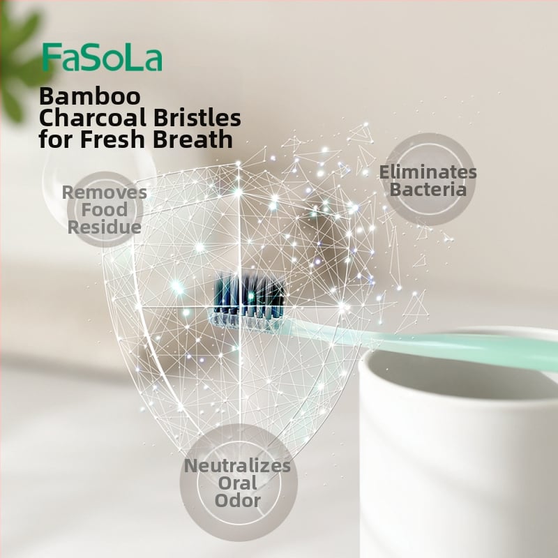 FaSoLa periuță de dinți cu cap lat și peri moi pentru adulți, PP/PBT, 144 buc., igienă orală