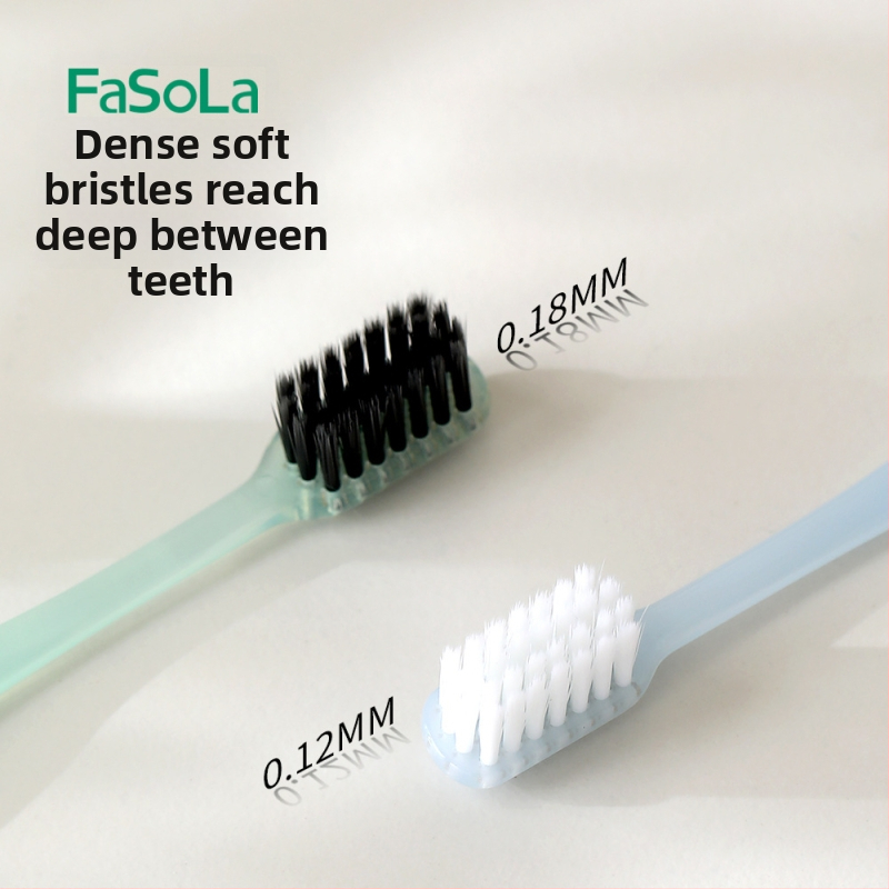 FaSoLa periuță de dinți cu cap lat și peri moi pentru adulți, PP/PBT, 144 buc., igienă orală