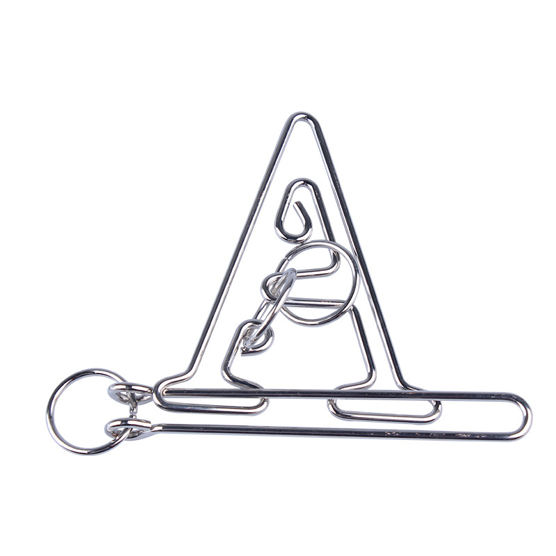 Μεταλλικός παζλ-κλειδαριά με πέντε συνδέσμους – εκπαιδευτικό παιχνίδι για παιδιά 7–14 ετών (Kongming-Luban lock)