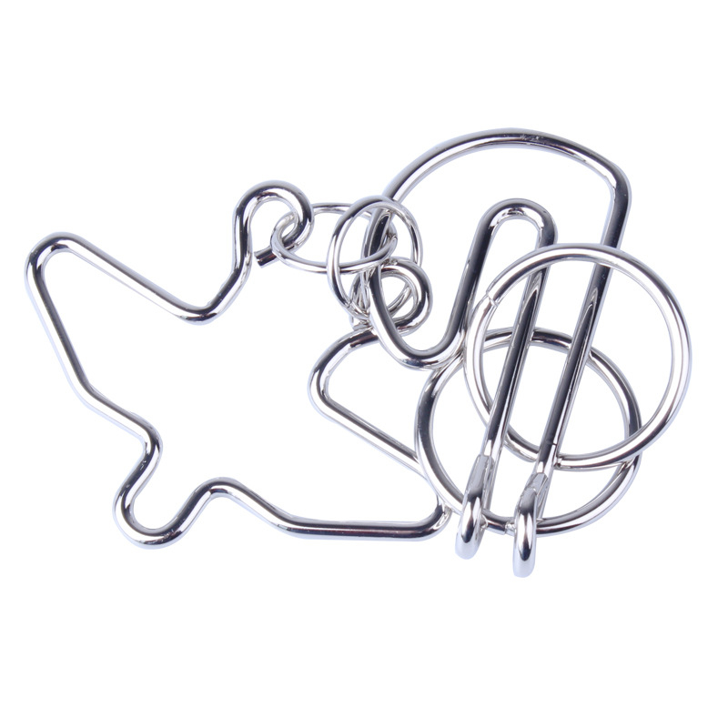 Ατσάλινο παζλ εννέα συνδέσμων: σετ 12 τεμαχίων, για ηλικίες 4–6 ετών, διατίθεται παραμετροποίηση λογότυπου