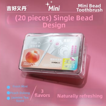 Perie de dinți cu mărgele, ambalaj individual, aromă mentolată, peri moi; Cool Crown, plastic, biodegradabil, durată de viață 720 de zile, 20 buc./cutie