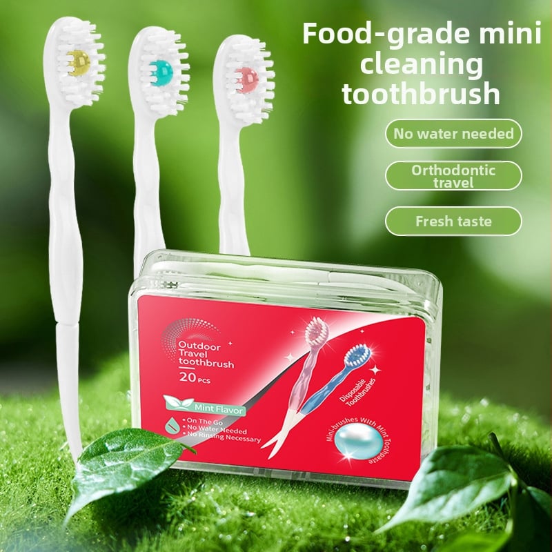 Perie de dinți cu mărgele, ambalaj individual, aromă mentolată, peri moi; Cool Crown, plastic, biodegradabil, durată de viață 720 de zile, 20 buc./cutie