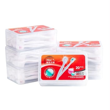 Periuță de dinți de unică folosință, cu peri moi, brand Good luck, construcție din plastic, respirație proaspătă, stil japonez