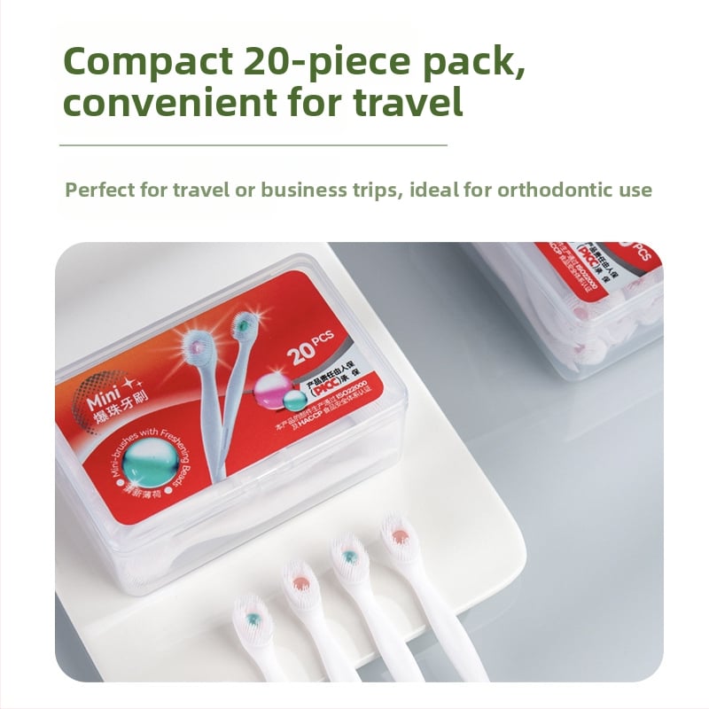 Periuță de dinți de unică folosință, cu peri moi, brand Good luck, construcție din plastic, respirație proaspătă, stil japonez