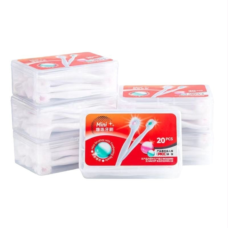 Periuță de dinți de unică folosință, cu peri moi, brand Good luck, construcție din plastic, respirație proaspătă, stil japonez