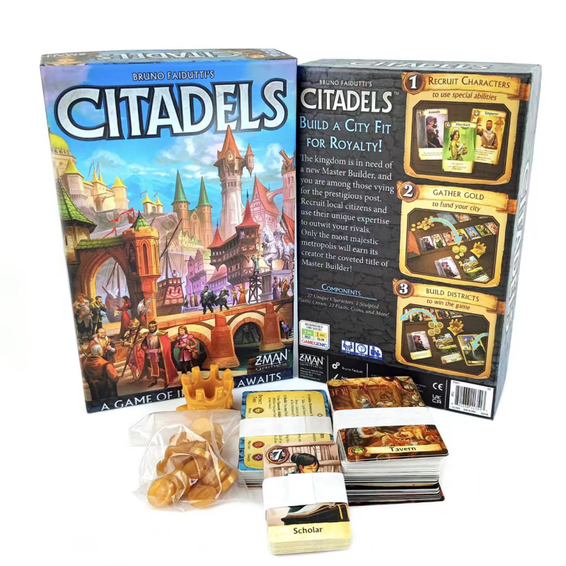 Citadels társasjáték – Kiegészített kiadás; Anyag: papír; Kategória: társasjáték-kártyák; Korosztályok: 7–14, 15–35, 36–60, 61+
