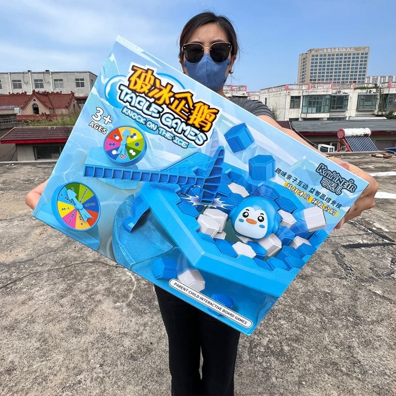 Pingvin Ice Knock Board Game — Διαδραστικό επιτραπέζιο παιχνίδι για παιδιά 4–6 ετών, οικογενειακό παιχνίδι ανάπτυξης, συντονισμός ματιών-χεριών