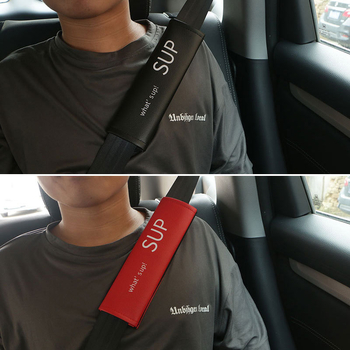 Bőr autóbiztonsági öv vállvédő párna – négy évszakos, hosszított védőfedél, belső dekoráció