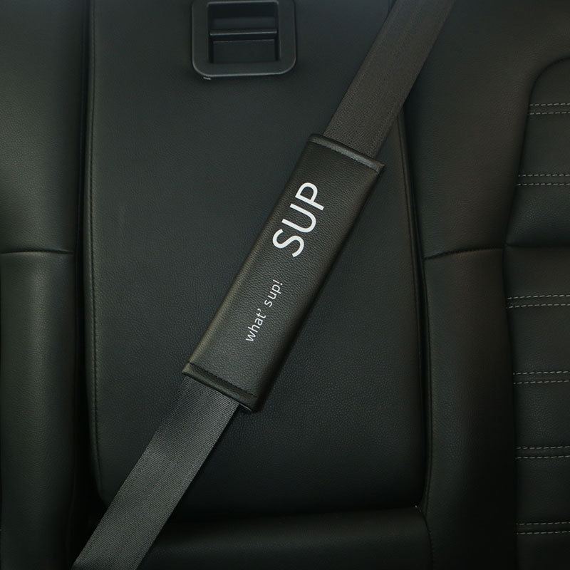 Bőr autóbiztonsági öv vállvédő párna – négy évszakos, hosszított védőfedél, belső dekoráció