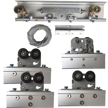 Poluautomatski sustav vodilica za klizna vrata s visećim kotačićem — aluminijska legura, oksidirani završni sloj, model s jednim ili dvostrukim kotačićem, moderni minimalistički stil