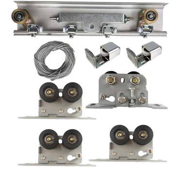 Poluautomatski sustav vodilica za klizna vrata s visećim kotačićem — aluminijska legura, oksidirani završni sloj, model s jednim ili dvostrukim kotačićem, moderni minimalistički stil