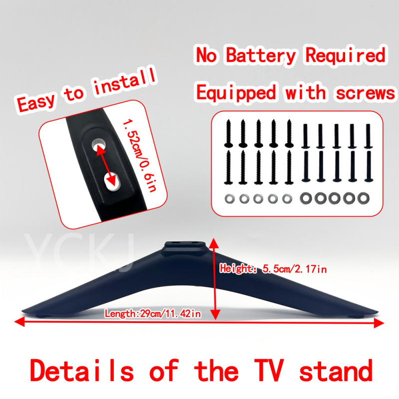Yancan noge za TV-stalak – ABS/PC/Nylon, za pametne televizore, uključuje vijčani set