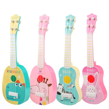 Műanyag mini ukulele gitár játék gyerekeknek 4–6 éveseknek, gitár/basszus kategória, 3C: egyéb játékok 14 éves korig