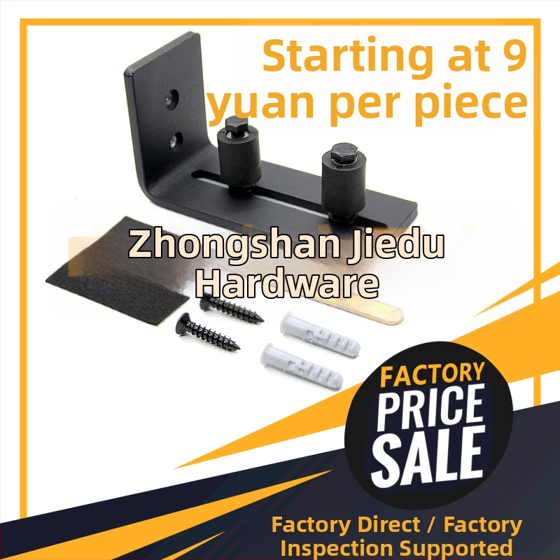 Hardvér na maštaľné dvere: oceľ, matná čierna úprava, model FL50503, osem v jednom možnosti inštalácie, kolieska s dvojitou dierou