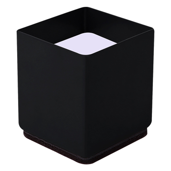 Πέλμα ποδιού από ανθρακούχο χάλυβα με αυλάκωση για πόδια καναπέ και τραπεζιού, τετράγωνο σχήμα, μη ολισθηρό, ύψος 2 cm, μοντέρνος μινιμαλιστικός στυλ