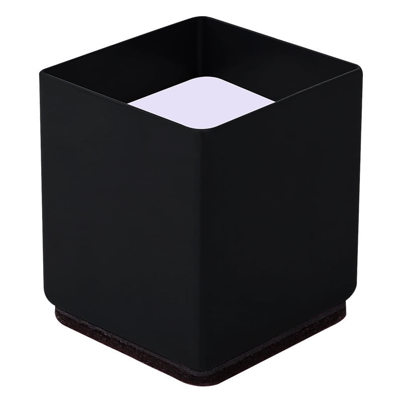 Πέλμα ποδιού από ανθρακούχο χάλυβα με αυλάκωση για πόδια καναπέ και τραπεζιού, τετράγωνο σχήμα, μη ολισθηρό, ύψος 2 cm, μοντέρνος μινιμαλιστικός στυλ